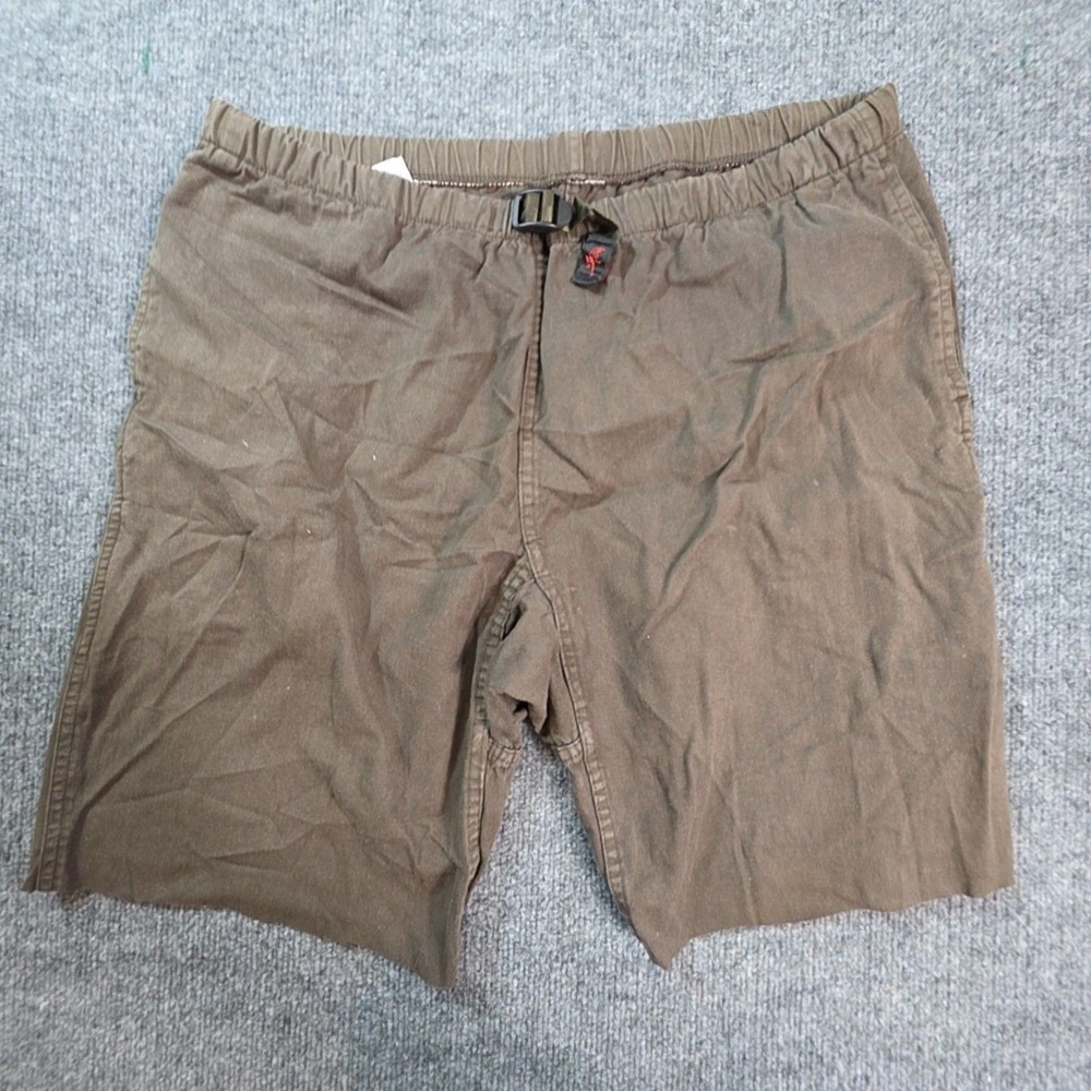 Gramicci Shorts Mens 32 Brown Canvas Elastic Waist Belted Outdoor Casual Hiking